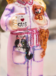 Cat Lady Ornament Detail 2 - TULLABEE