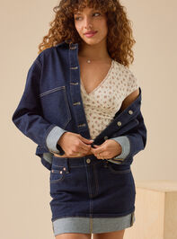 Jackie Denim Skirt Detail 2 - TULLABEE