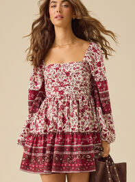 Bettie Floral Mini Dress Detail 2 - TULLABEE
