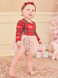 Hadley Bow Plaid Tutu Bodysuit - TULLABEE