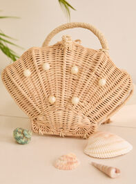 Straw Seashell Handbag Purse - TULLABEE