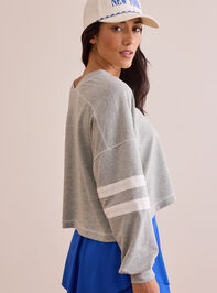 Hold Up Varsity Tee Detail 4 - TULLABEE