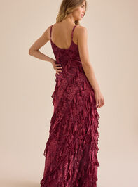 Selma Ruffle Maxi Dress Detail 5 - TULLABEE