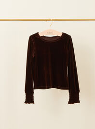 Bethany Toddler Velvet Top and Sequin Skirt Detail 3 - TULLABEE