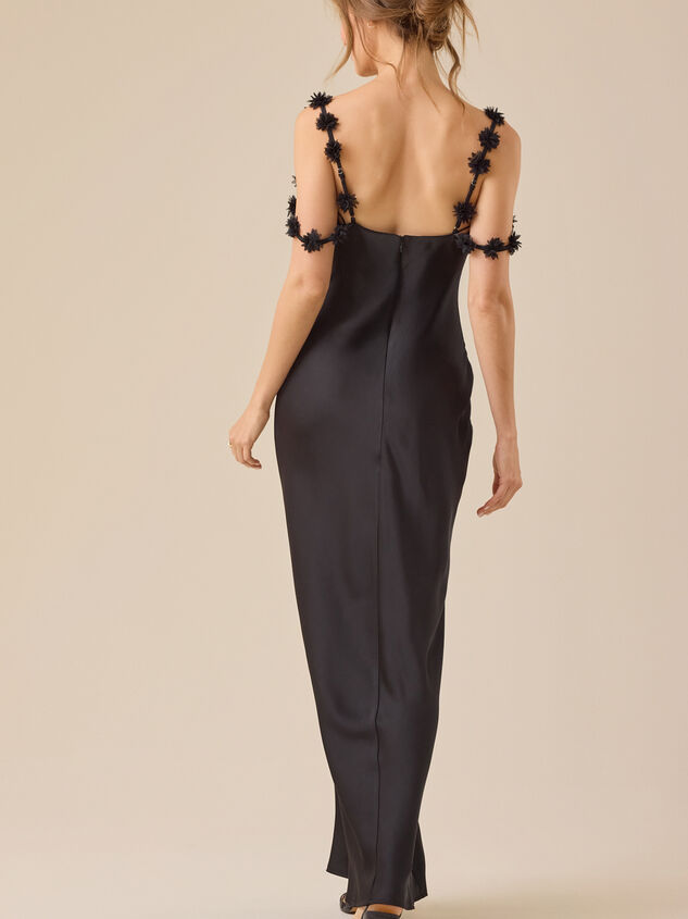 Scarlett Satin Maxi Dress Detail 5 - TULLABEE