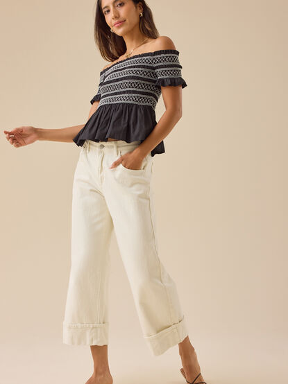 Norma Off-Shoulder Smocked Top - TULLABEE
