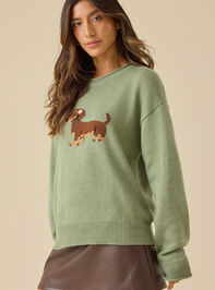 Daisy Dachshund Dog Pullover Detail 4 - TULLABEE