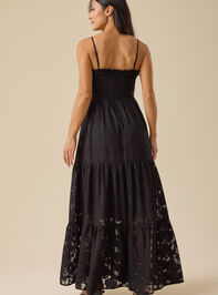 Hazel Ruched Front Maxi Dress Detail 4 - TULLABEE