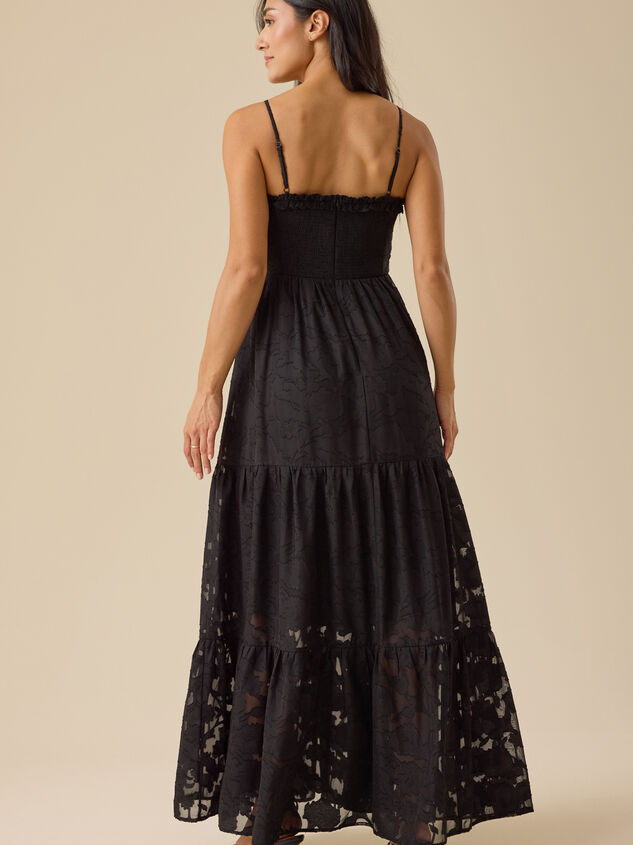 Hazel Ruched Front Maxi Dress Detail 4 - TULLABEE