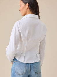 Victoria Pleated Button Up Top Detail 4 - TULLABEE
