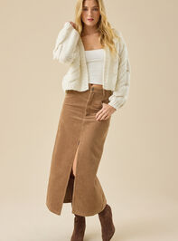 Jessa Cable Knit Cardigan Detail 2 - TULLABEE