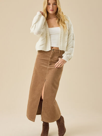 Jessa Cable Knit Cardigan - TULLABEE