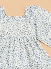 Nora Floral Toddler Dress Detail 3 - TULLABEE