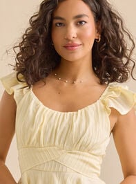 Lola Ribbed Crossover Romper Detail 4 - TULLABEE