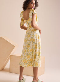 Selena Floral Midi Dress Detail 4 - TULLABEE