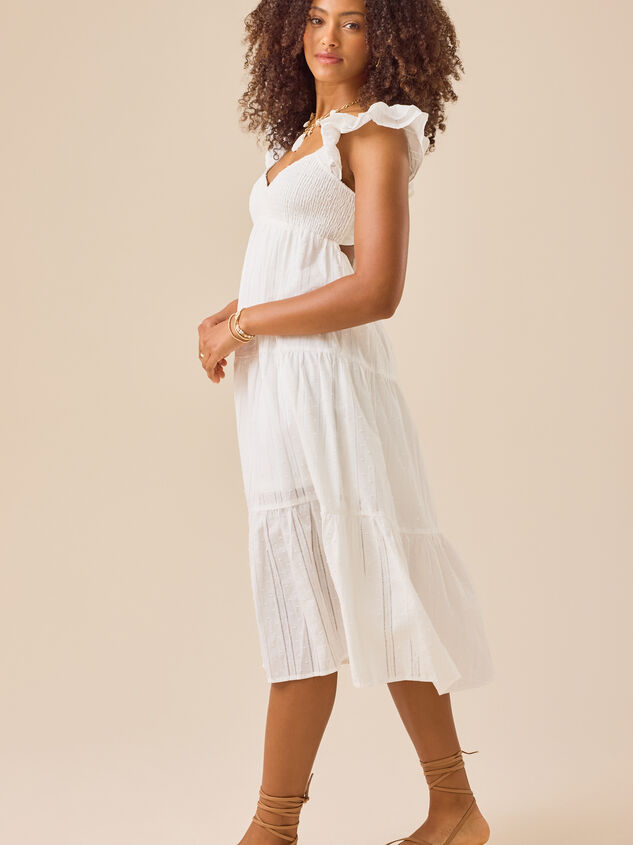 Taegan Clip Dot Maxi Dress Detail 3 - TULLABEE