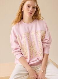 WWJD Floral Sweatshirt Detail 3 - TULLABEE
