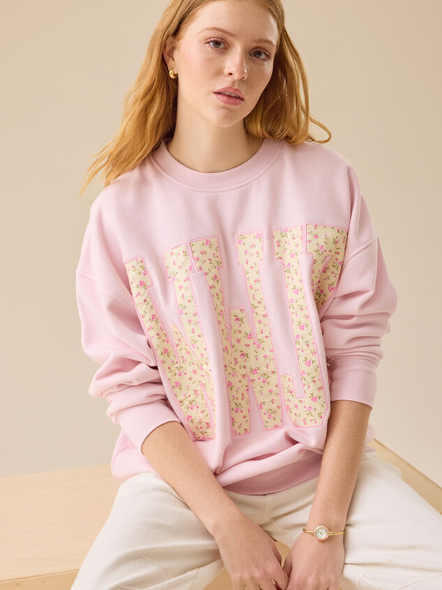 WWJD Floral Sweatshirt Detail 3 - TULLABEE