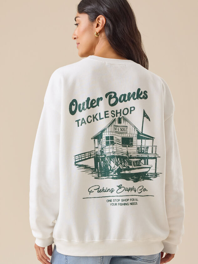Outer Banks Tackle Shop Pullover Detail 3 - TULLABEE