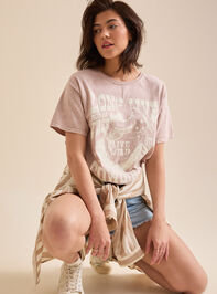 Long Live Cowgirls Oversized Graphic Tee Detail 2 - TULLABEE