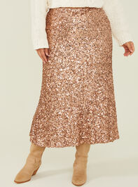 Cameron Sequin Maxi Skirt Detail 3 - TULLABEE