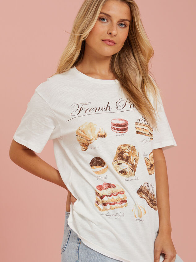 French Pastries Graphic Tee Detail 3 - TULLABEE