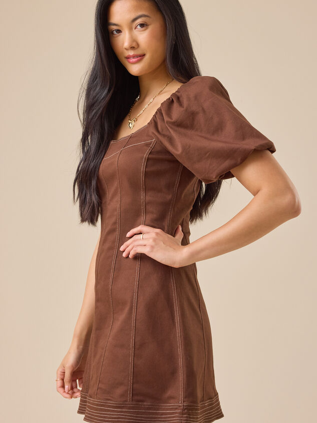 Edie Denim Mini Dress Detail 4 - TULLABEE