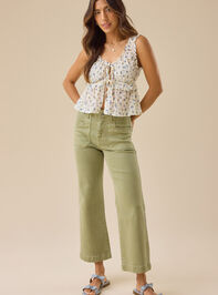 Zendaya Floral Tie Front Blouse Detail 2 - TULLABEE