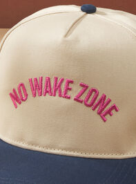 No Wake Zone Trucker Hat Detail 2 - TULLABEE
