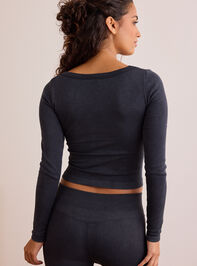 Studio Balance Ribbed Long Sleeve Detail 6 - TULLABEE