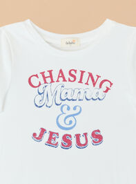 Chasing Mama And Jesus Graphic Tee Detail 2 - TULLABEE