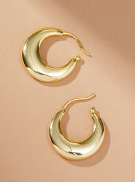 18K Gold Thick Hoop Earrings - TULLABEE