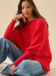 Arlet Ribbed Dolman Sweater Detail 2 - TULLABEE