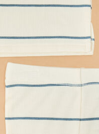 Henley Striped Lounge Set Detail 2 - TULLABEE