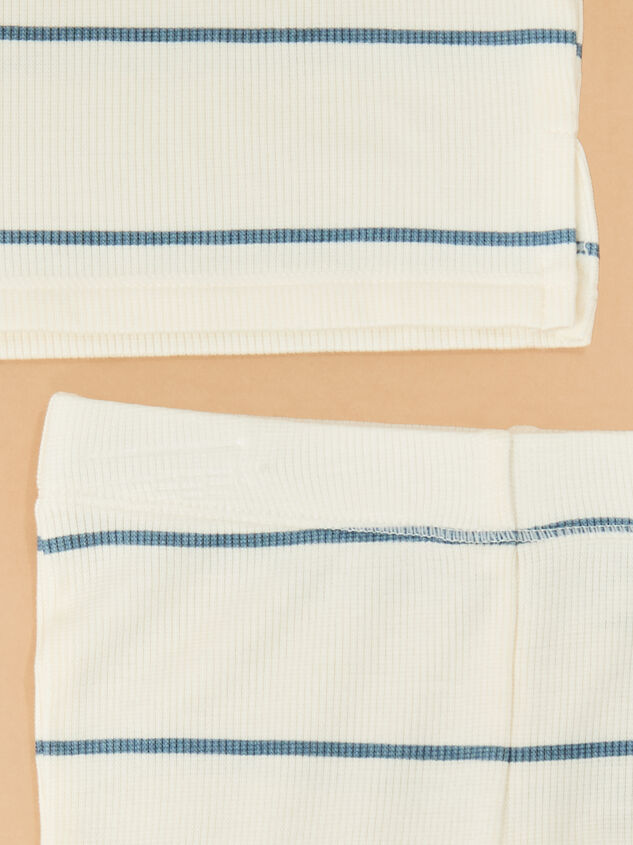 Henley Striped Lounge Set Detail 2 - TULLABEE