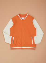 Tyson Toddler Varsity Jacket Detail 2 - TULLABEE