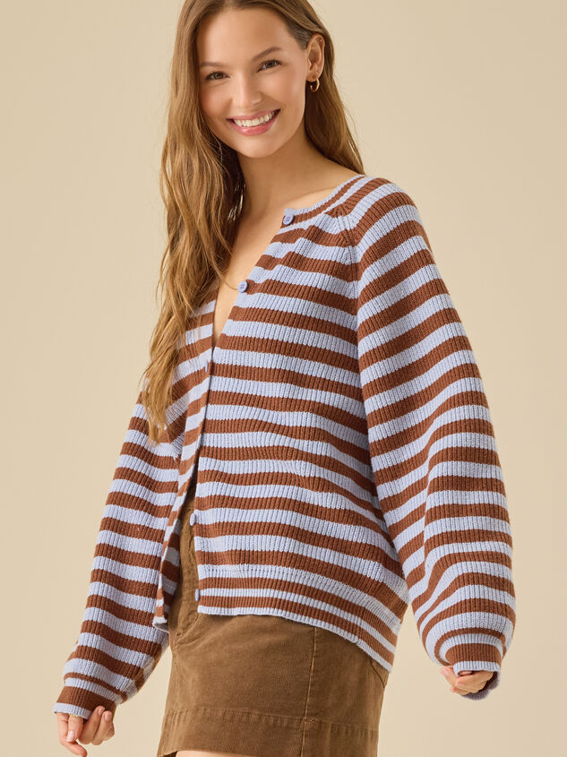 Hadley Striped Cardigan Detail 4 - TULLABEE