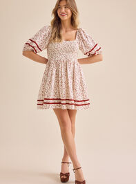 Chaya Puff Sleeve Mini Dress Detail 2 - TULLABEE