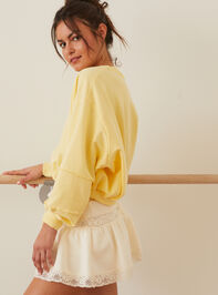 Kick Back Long Sleeve Crop Detail 2 - TULLABEE