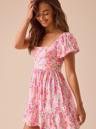 Collie Floral Mini Dress Detail 4 - TULLABEE