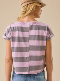 Demi Boxy Stripe Tee Detail 3 - TULLABEE