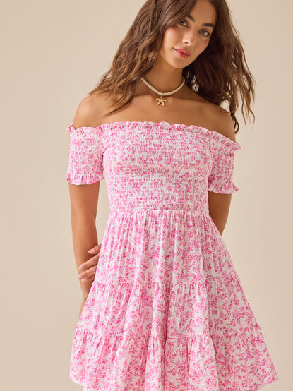Clarita Floral Mini Dress - TULLABEE