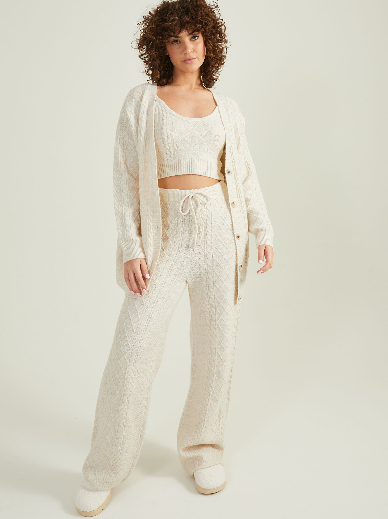 Cable discount knit sweatpants