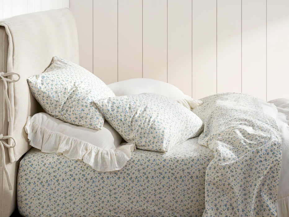 Petunia Cotton Single Pillowcase - TULLABEE - 