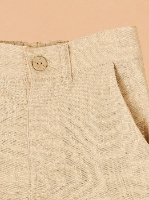 Rowan Linen Shorts Detail 2 - TULLABEE
