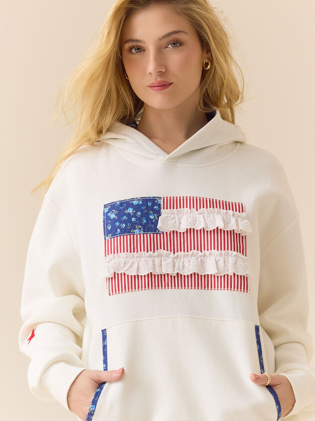 Americana Darling Hoodie Detail 4 - TULLABEE