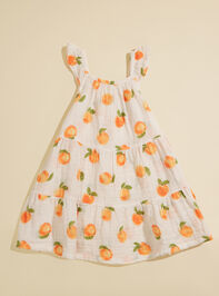 Sweet Peach Tiered Dress Detail 3 - TULLABEE