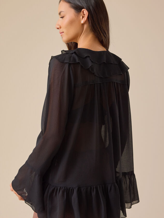 Patricia Chiffon Ruffle Top Detail 5 - TULLABEE