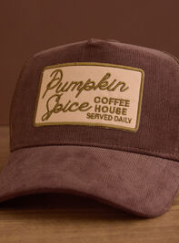 Pumpkin Spice Trucker Hat Detail 2 - TULLABEE