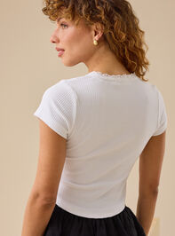 Karly Ribbed Button Up Top Detail 5 - TULLABEE